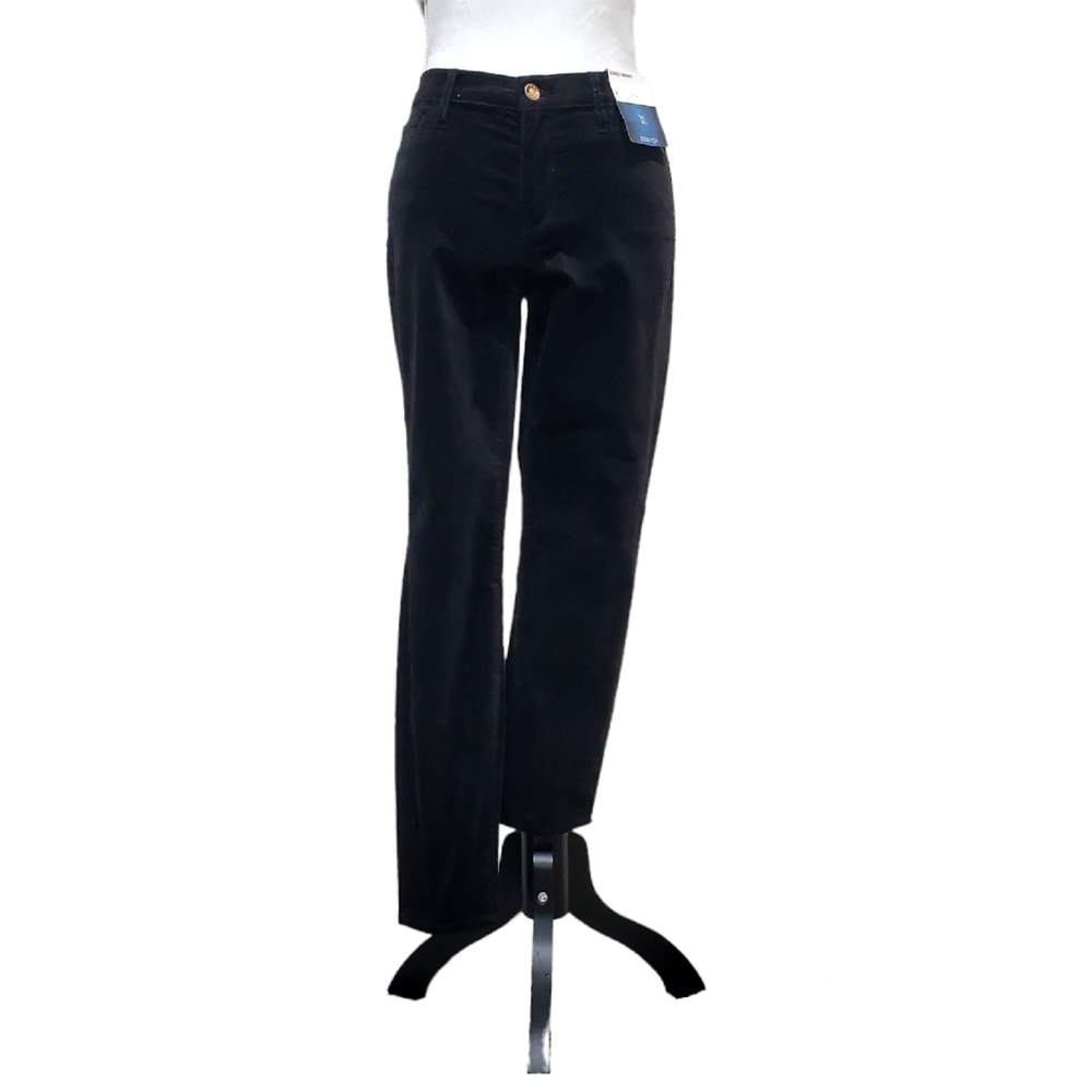 NY&C Black Velour Super Skinny Pants Size 2